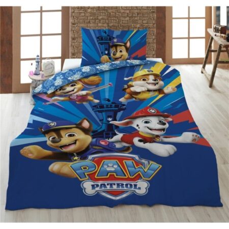 Paw Patrol Dekbedovertrek Uitkijktoren - 160 x 210 cm (Zwitserse maat) - 65 x 100 cm - 100% katoen