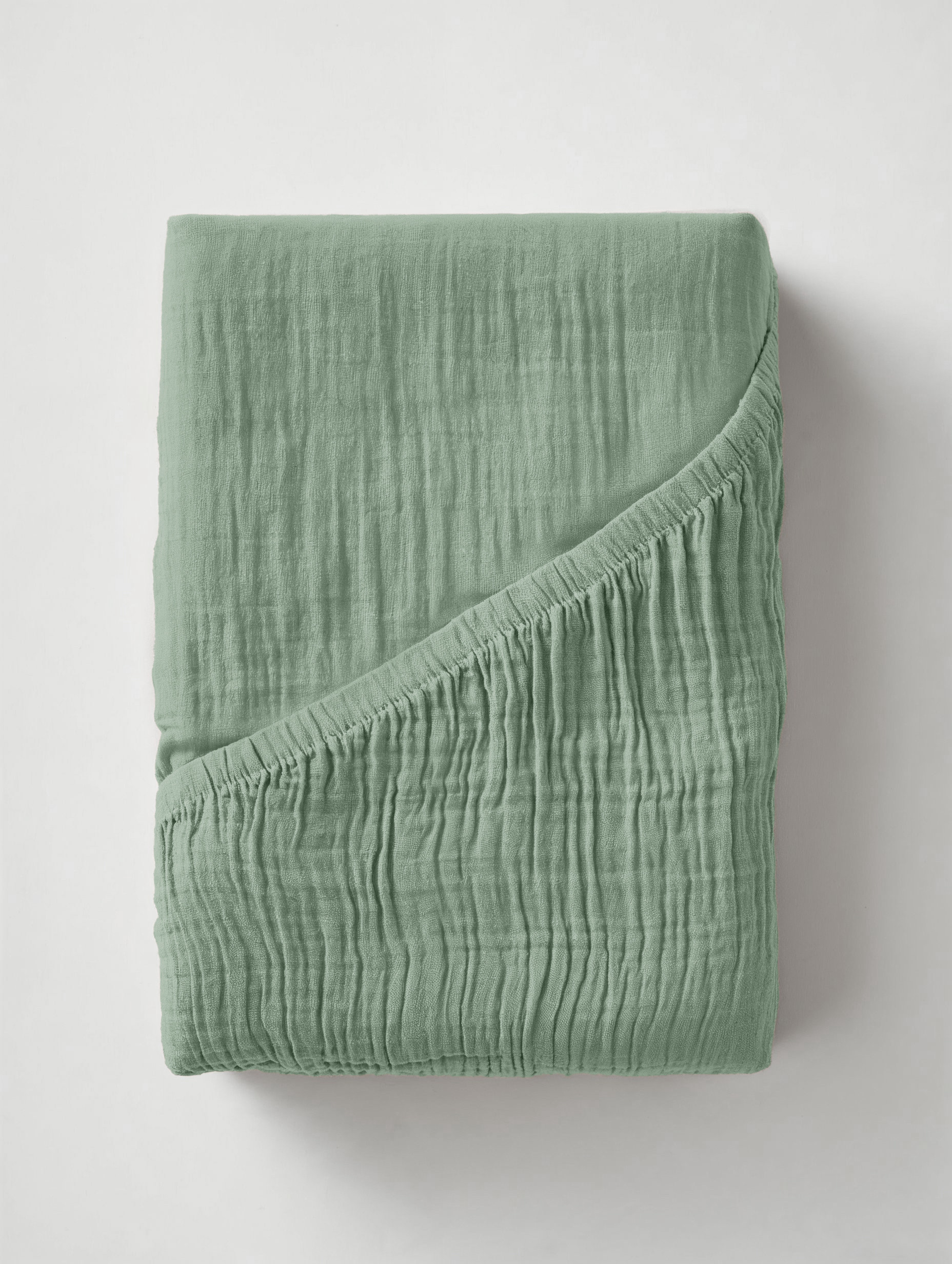 Dreamhouse Hoeslaken Mousseline Groen 90 x 200 + 30 cm