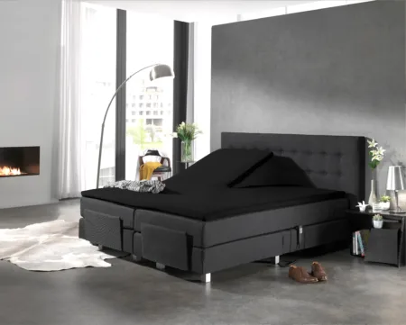 Dreamhouse Splittopper Katoen Hoeslaken Zwart 200 x 220 cm