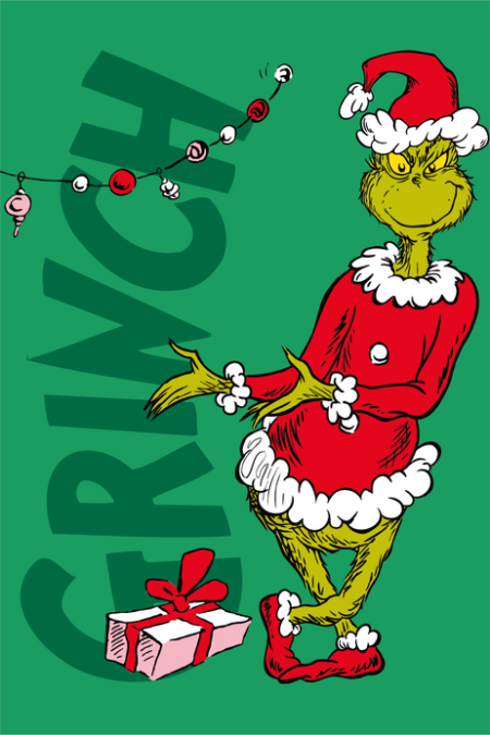 Grinch fleece deken present 100 x 150 cm - pre order