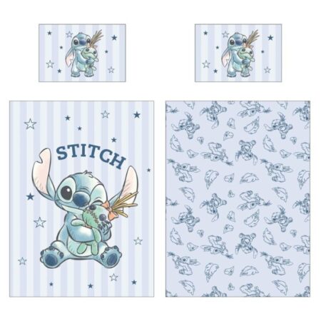 Lilo and Stitch Peuterdekbedovertrek lightblue - 100 x 140 cm - 40 x 60 cm - Katoen