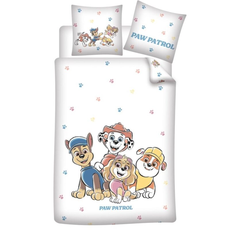Paw patrol Peuterdekbedovertrek print - 100 x 140 cm - 40 x 60 cm - Katoen