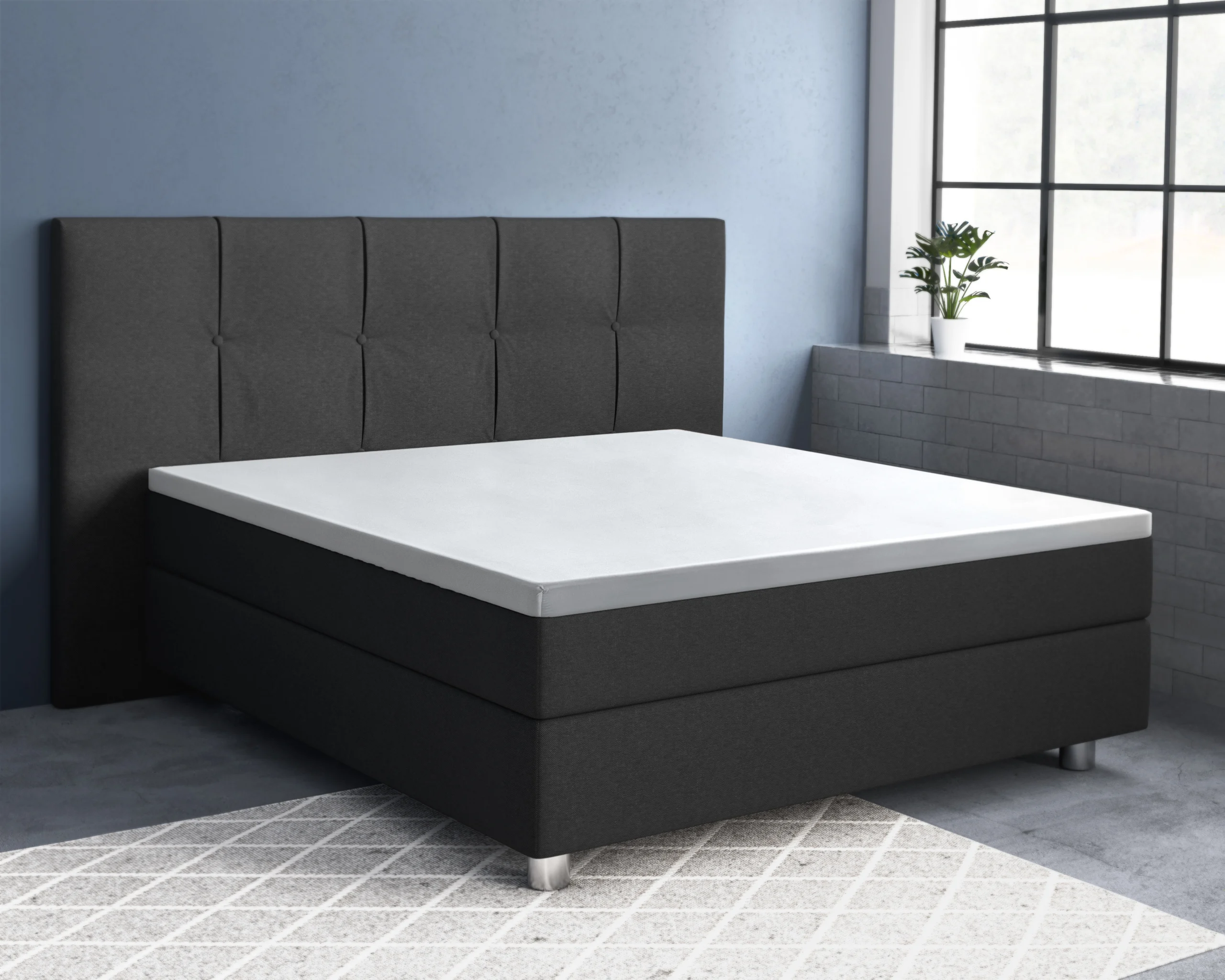 Primaviera Deluxe Topper Satijn Hoeslaken Wit 90 x 200 cm - Afbeelding 3