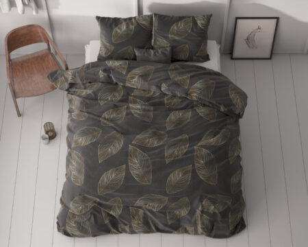 Sleeptime Golden leaf Antraciet 200 x 220 cm