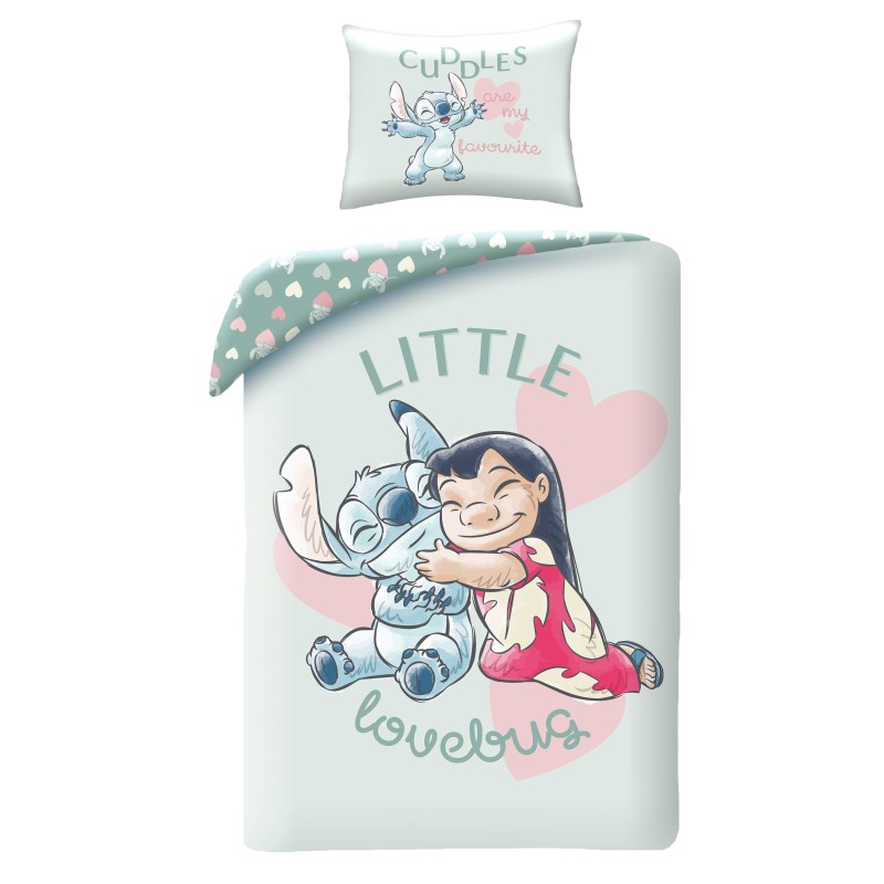 Stitch Dekbedovertrek lovebug 160 x 200 cm - 70 x 80 cm - katoen