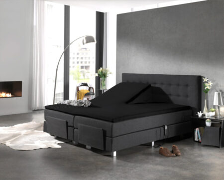 Dreamhouse Splittopper Katoen Hoeslaken Zwart 160 x 200 cm