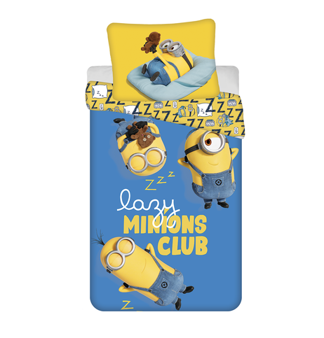 Minions Dekbedovertrek Lazy club 140 x 200 cm - Katoen - 70 x 90 cm- pre order