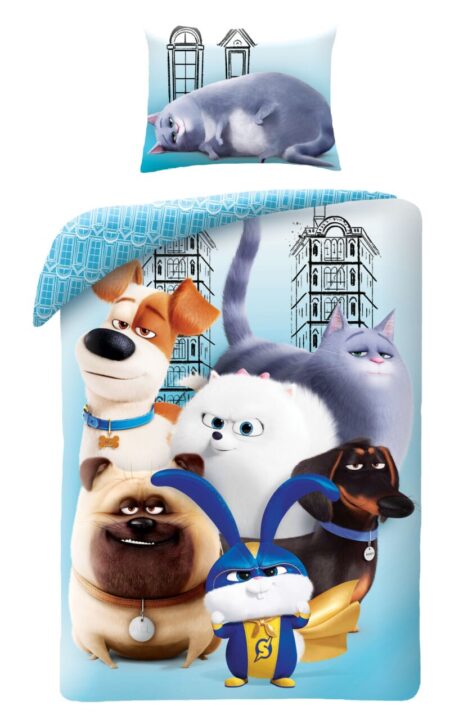Secret Life Of Pets Dekbedovertrek - 160 x 200 cm (Poolse maat) - 70 x 80 cm - 100% katoen