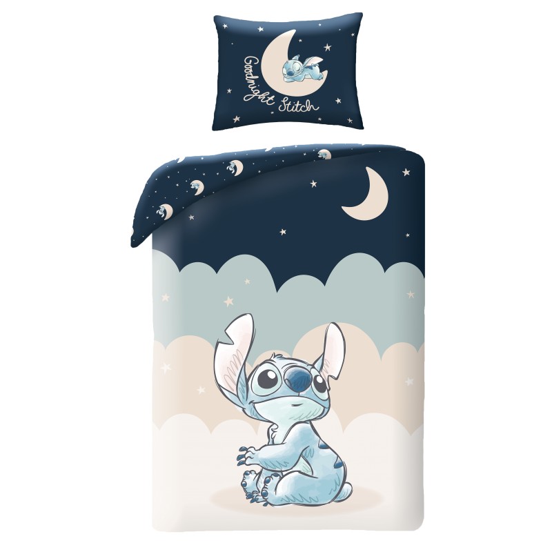 Stitch Dekbedovertrek Moon 160 x 200 cm - 70 x 80 cm - katoen
