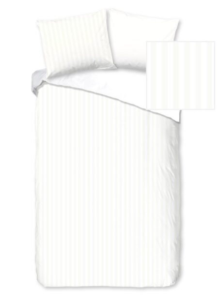 Descanso Dekbedovertrek "Hotel Sevilla" - Wit - (140x220 cm) - 100% Katoen