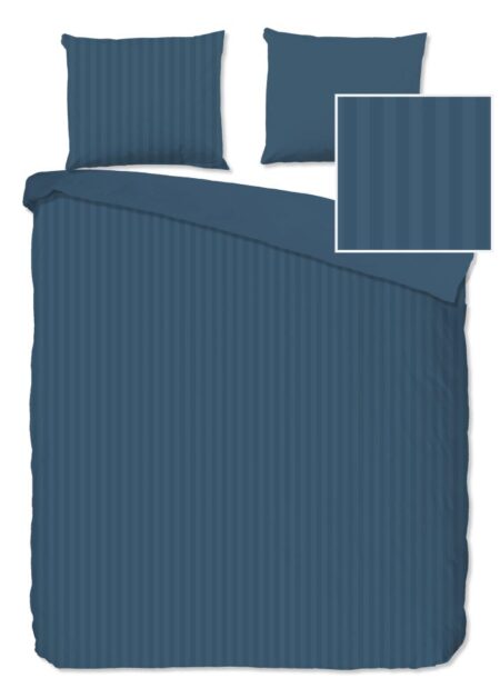 Descanso Dekbedovertrek "Hotel Sevilla" - Blauw - (200x220 cm) - 100% Katoen