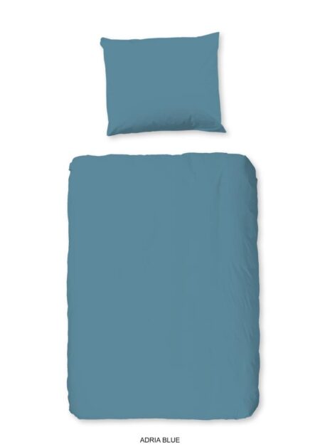 Good Morning Dekbedovertrek "Uni" - Blauw - (100x135 cm) - 100% Katoen