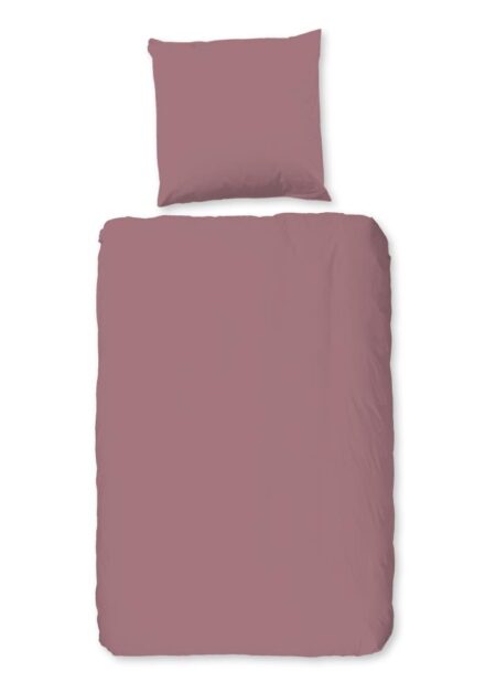HIP Dekbedovertrek "Uni" - Roze - (135x200 cm) - 100% Katoen