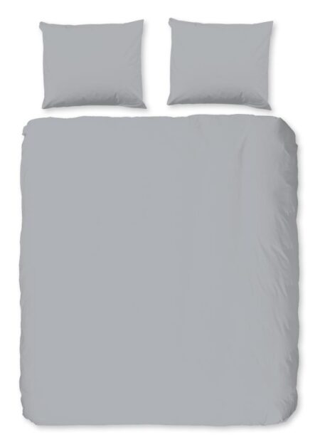 Good Morning Dekbedovertrek "Uni" - Grijs - (240x220 cm) - 100% Katoen