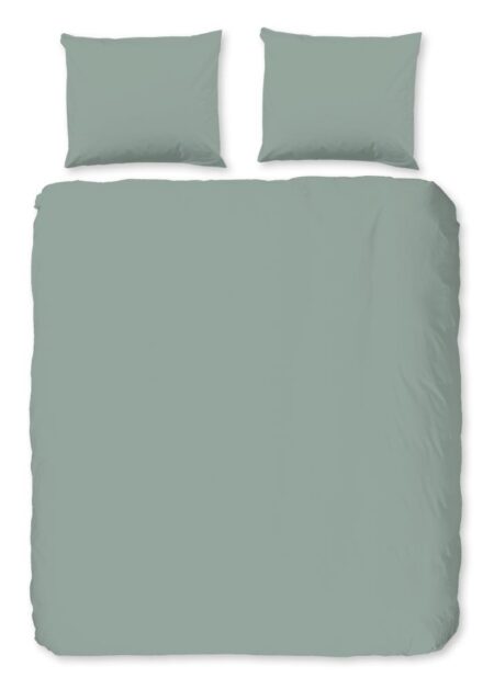 Good Morning Dekbedovertrek "Uni" - Groen - (200x220 cm) - 100% Katoen