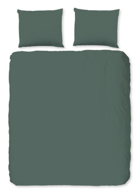 Good Morning Dekbedovertrek "Uni" - Groen - (240x220 cm) - 100% Katoen