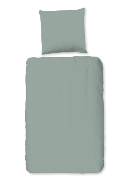 Pure Dekbedovertrek "Uni" - Groen - (200x200 cm) - 100% Polyester