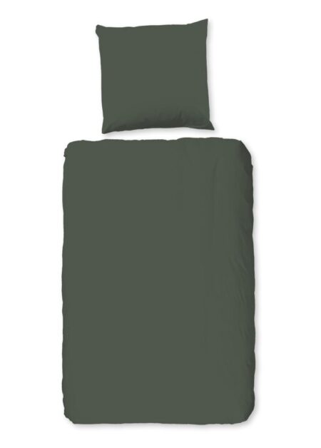 Pure Dekbedovertrek "Uni" - Groen - (155x220 cm) - 100% Polyester