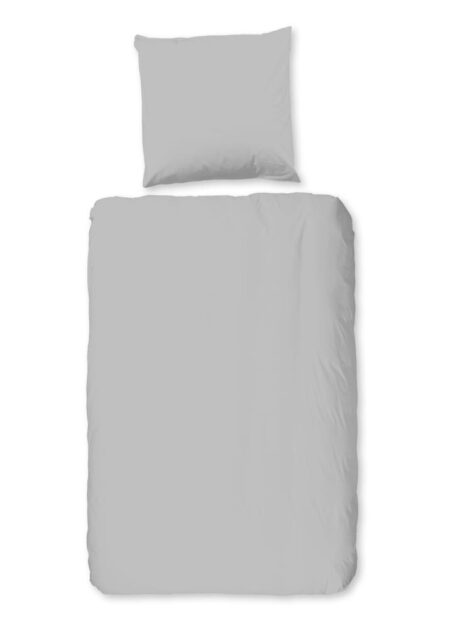 Pure Dekbedovertrek "Uni" - Grijs - (200x200 cm) - 100% Polyester