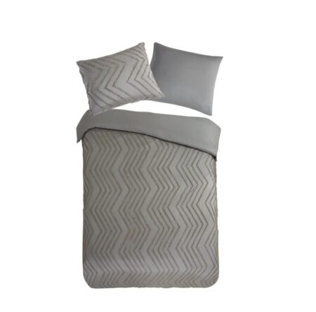 Pure Dekbedovertrek "Zigzag" - Bruin - (140x220 cm) - 100% Polyester