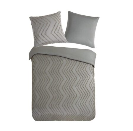 Pure Dekbedovertrek "Zigzag" - Bruin - (135x200 cm) - 100% Polyester