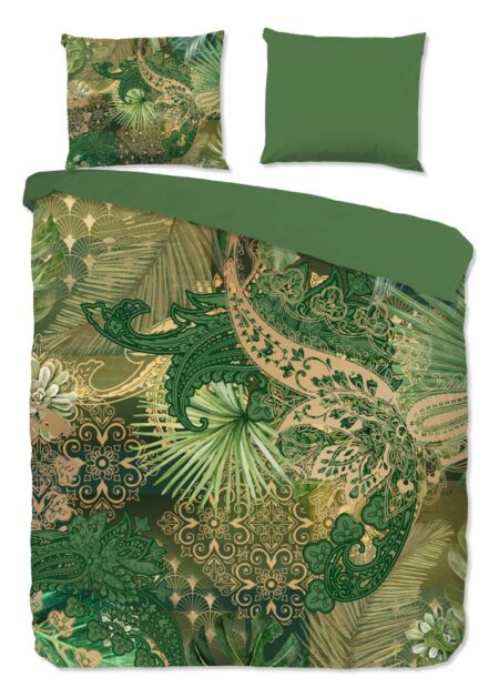 Pure Dekbedovertrek "Louise" - Groen - (240x220 cm) - 100% Polyester