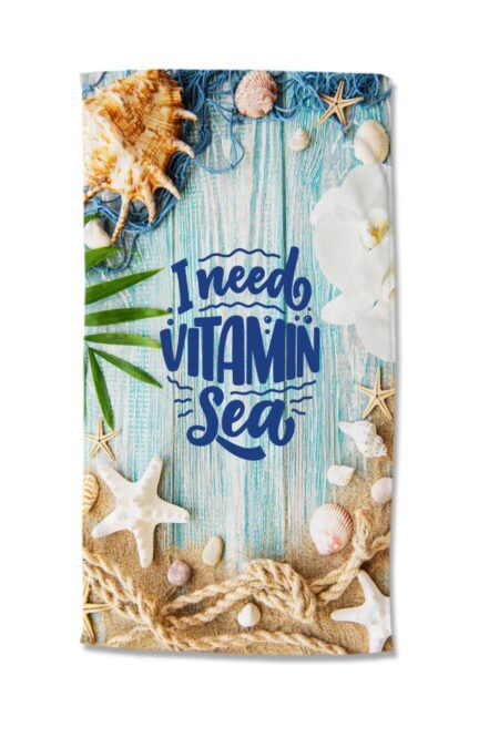 Good Morning Strandlaken "Vitamin Sea" - Blauw - (100x180 cm) - 100% Polyester