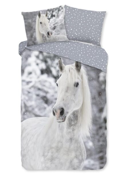 Good Morning Kinderdekbedovertrek "Bonnie" - Grijs - (140x220 cm) - 100% Katoen
