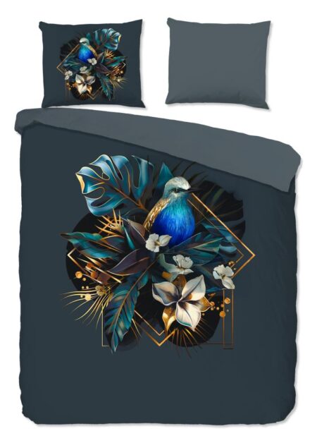 Pure Dekbedovertrek "Larry" - Blauw - (200x220 cm) - 100% Polyester