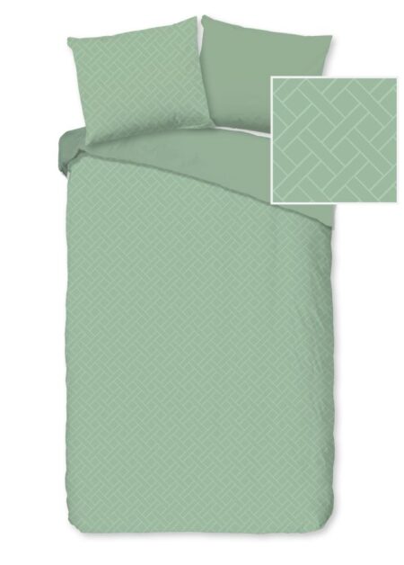 Pure Dekbedovertrek "Rotterdam" - Groen - (140x220 cm) - 100% Polyester