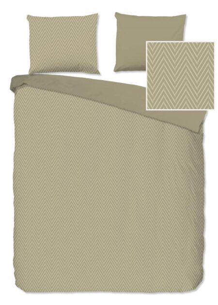 Pure Dekbedovertrek "Haarlem" - Bruin - (240x220 cm) - 100% Polyester