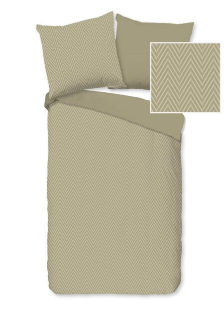 Pure Dekbedovertrek "Haarlem" - Bruin - (135x200 cm) - 100% Polyester