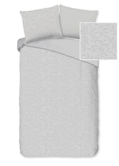 Pure Dekbedovertrek "Venlo" - Grijs - (140x220 cm) - 100% Polyester