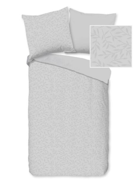 Pure Dekbedovertrek "Venlo" - Grijs - (155x220 cm) - 100% Polyester