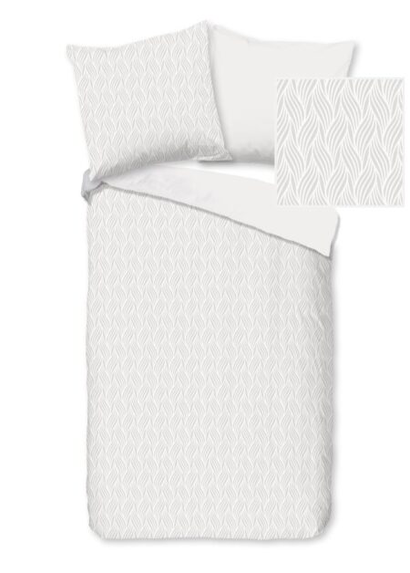 Pure Dekbedovertrek "Noordwijk" - Off-Wit - (155x220 cm) - 100% Polyester