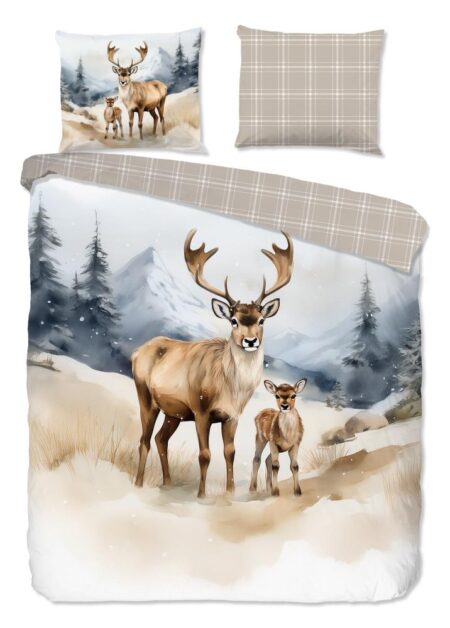 Good Morning Dekbedovertrek "Mark" - Bruin - (240x220 cm) - 100% Katoen