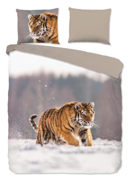 Good Morning Dekbedovertrek "Siberian" - Bruin - (240x220 cm) - 100% Katoen