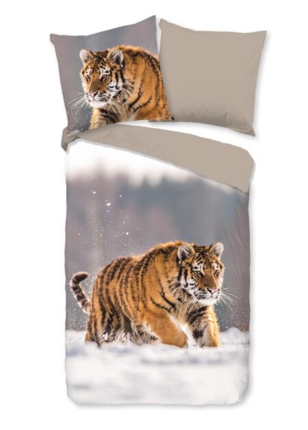 Good Morning Dekbedovertrek "Siberian" - Bruin - (200x200 cm) - 100% Katoen