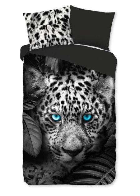 Pure Dekbedovertrek "Blue Eyes" - Grijs - (140x220 cm) - 100% Polyester