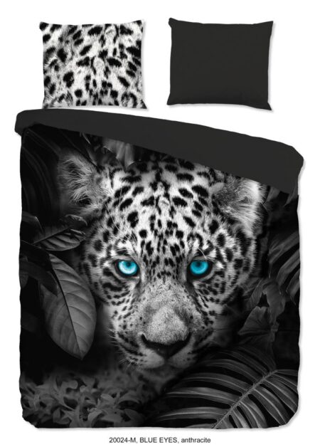 Pure Dekbedovertrek "Blue Eyes" - Grijs - (200x220 cm) - 100% Polyester