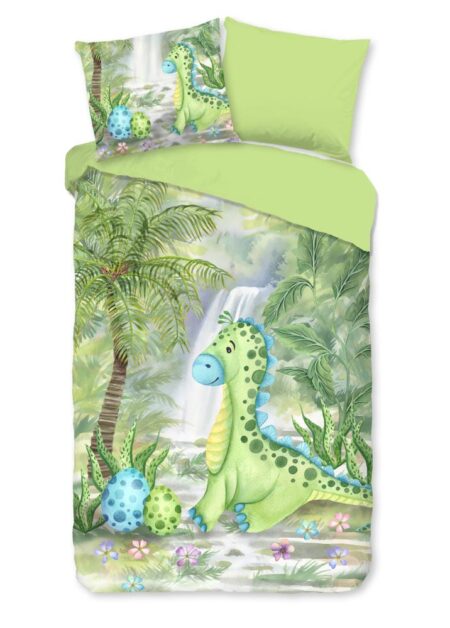 Good Morning Kinderdekbedovertrek "Dani" - Groen - (135x200 cm) - 100% Katoen