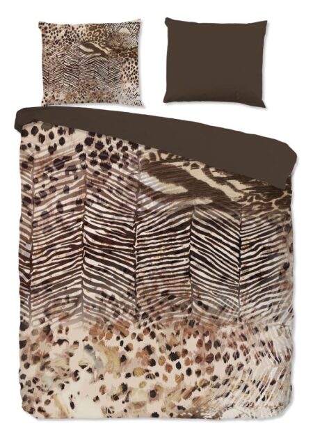 Pure Dekbedovertrek "Skins" - Bruin - (240x220 cm) - 100% Polyester