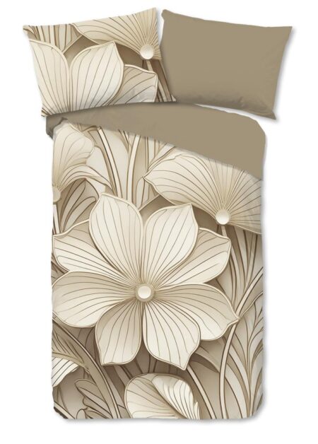 Good Morning Dekbedovertrek "Artdeco" - Bruin - (140x200 cm) - 100% Katoen
