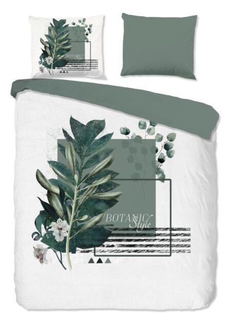 Pure Dekbedovertrek "Green Boho" - Groen - (200x220 cm) - 100% Polyester
