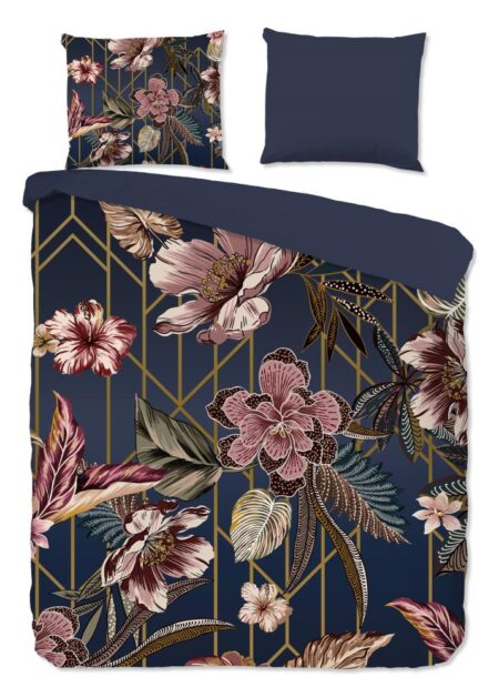 Pure Dekbedovertrek "Jos" - Blauw - (200x220 cm) - 100% Polyester