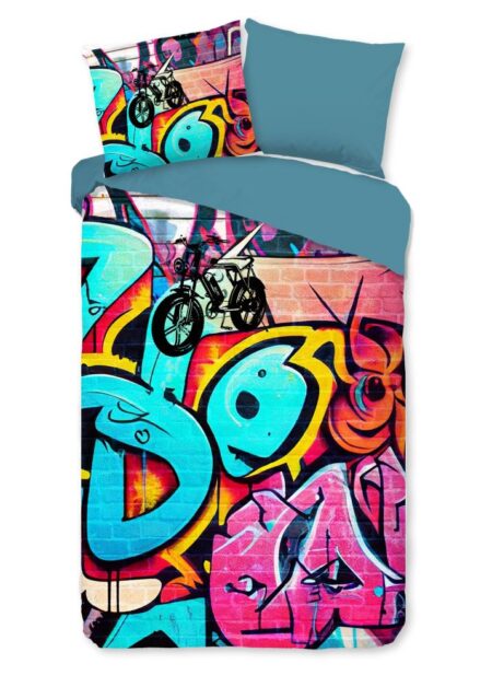 Good Morning Kinderdekbedovertrek "Charlie" - Multi - (140x220 cm) - 100% Katoen