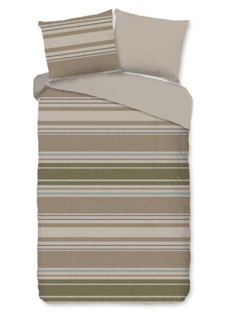 Good Morning Dekbedovertrek "Oxford" - Bruin - (140x220 cm) - 100% Katoen