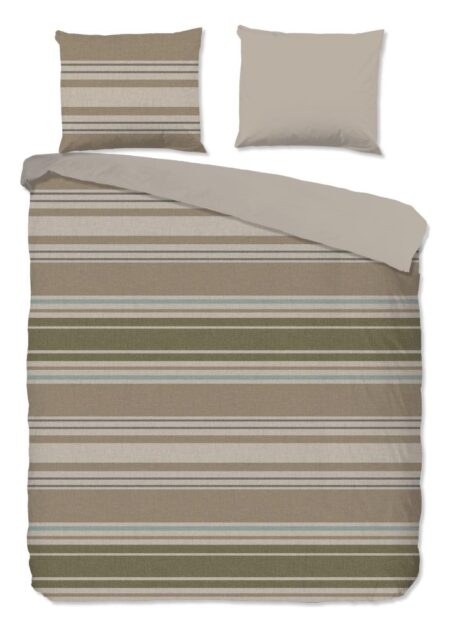 Good Morning Dekbedovertrek "Oxford" - Bruin - (260x220 cm) - 100% Katoen