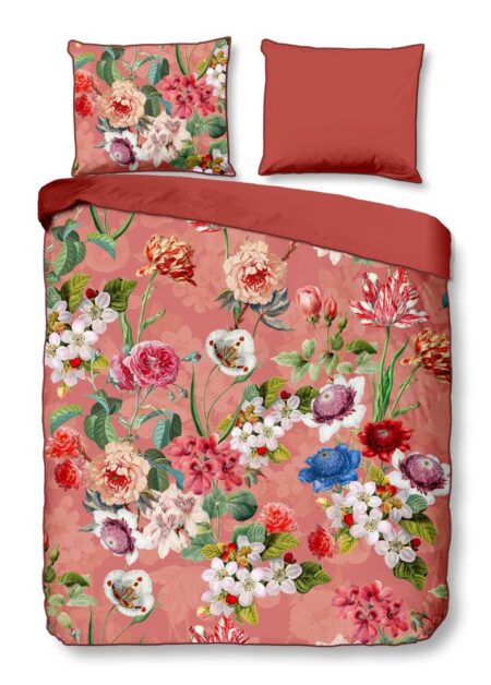 Descanso Dekbedovertrek "Amalia" - Bruin - (200x220 cm) - 100% organisch katoen