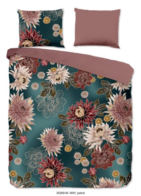 Pure Dekbedovertrek "May" - Blauw - (200x220 cm) - 100% Polyester